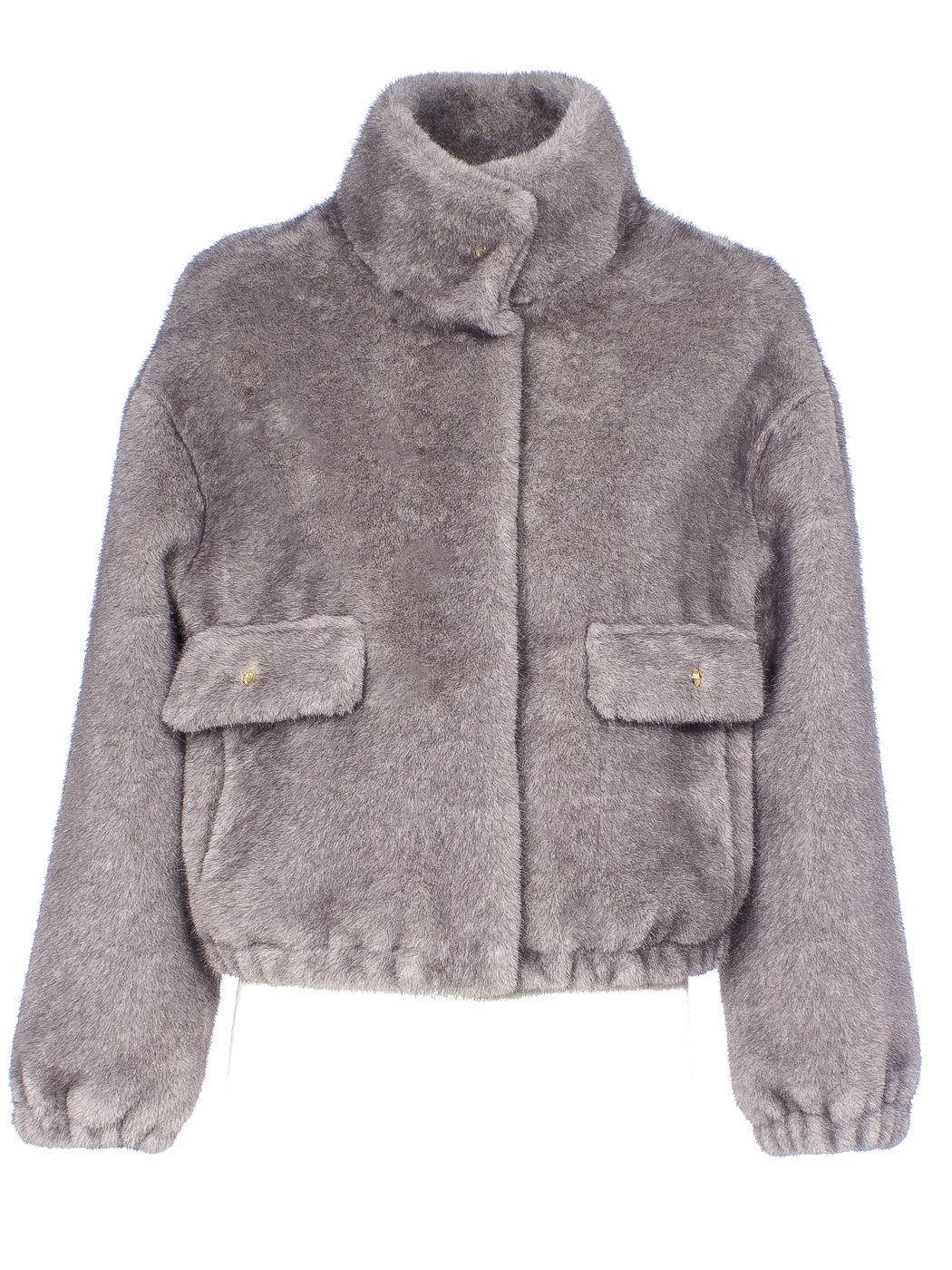 GIACCA CON TASCHINE FAUX FUR FAKE MINK,4 TG,100%PL,MADE IN PRC      - GREY